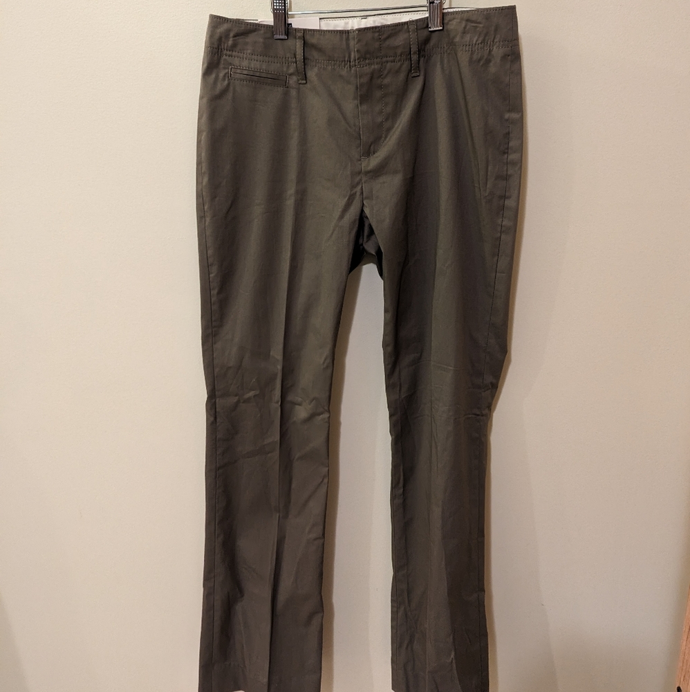 Gap Stretch Olive Green Lightweight Classic Fit Stretch Trouser Women's Size 4